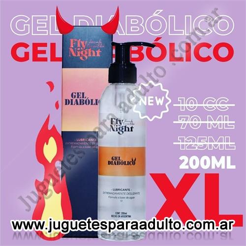 ACEITES Y LUBRICANTES, Fly Night, GEL DIABOLICO 200 CC C/DOSIF. Aceites y lubricantes, Fly Night, GEL DIABOLICO 200 CC C/DOSIF.